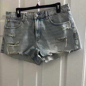 Garage Blue Jean Shorts Vintage Distressed